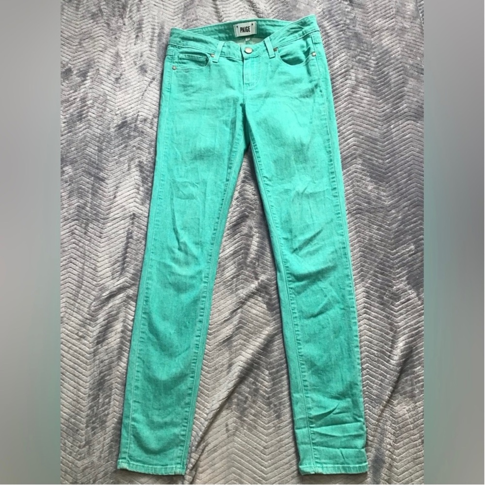 Paige Jeans Verdugo Ultra‎ Skinny Aqua Green 26